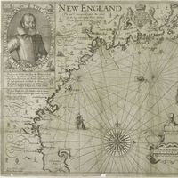 Map of Atlantic coast, 17th century